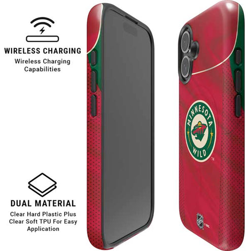 NHL Minnesota Wild Home Jersey iPhone 16 Plus Magsafe Impact Case